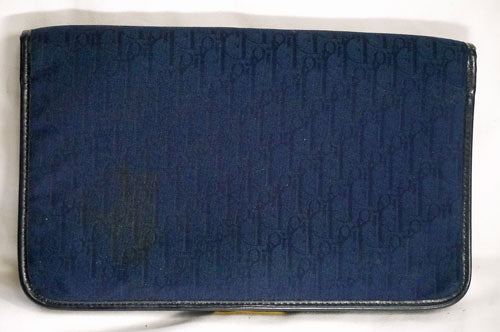 OLD Diorネイビートロッター柄クラッチバッグ