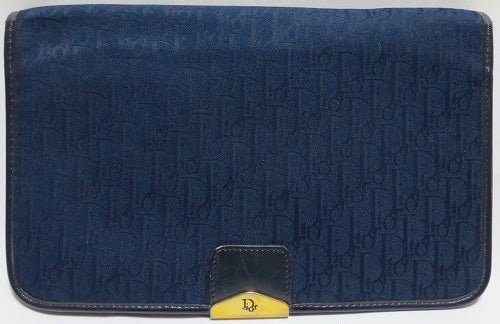 OLD Diorネイビートロッター柄クラッチバッグ