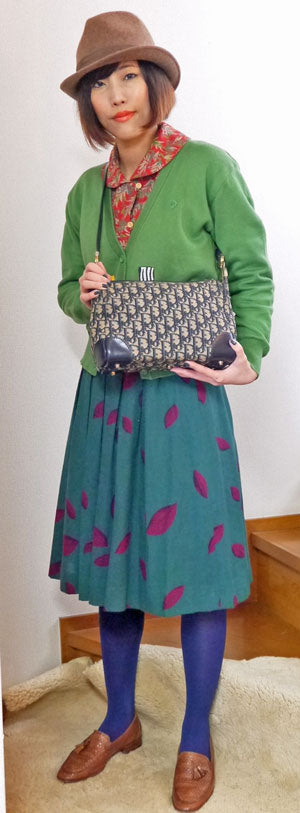 OLD Dior　トロッター長方形ショルダー紺