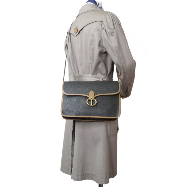 Old Dior　茶モノグラム柄斜めがけショルダー