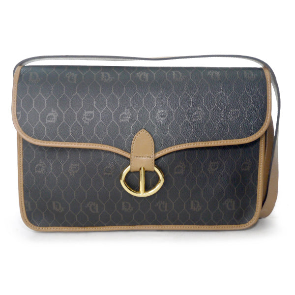 Old Dior　茶モノグラム柄斜めがけショルダー