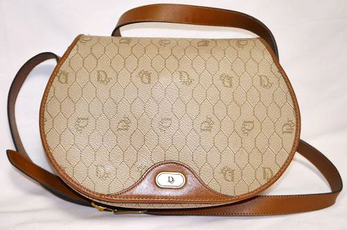 OLD Dior モノグラム斜め掛けショルダー（オフ白）