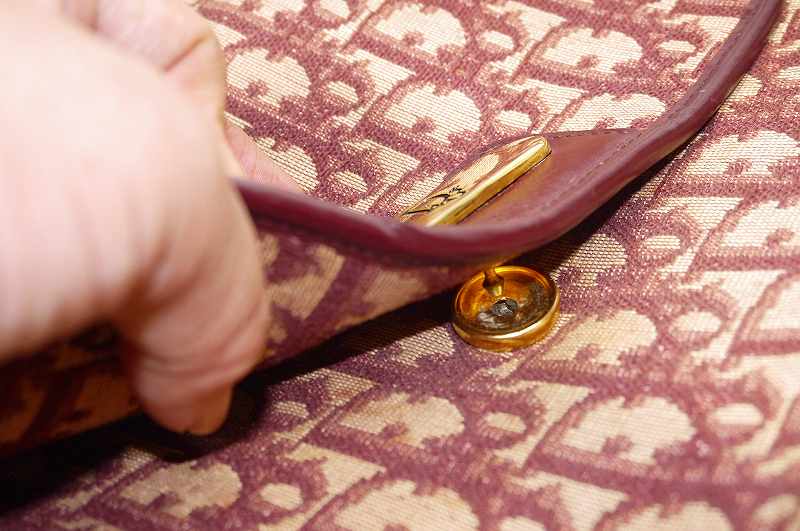 OLD Dior ＜訳あり＞トロッターミニショルダー（赤系）