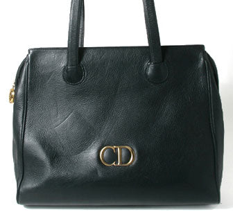 C.Dior＜訳あり＞総皮トートバッグ（黒）