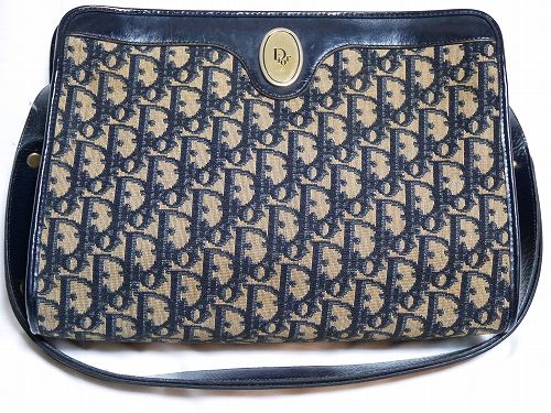 OLD Diorトロッター柄斜め掛け２Ｗay（青）