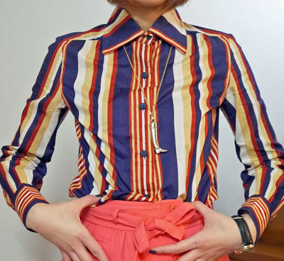 OLD Dior　ストライプブラウス