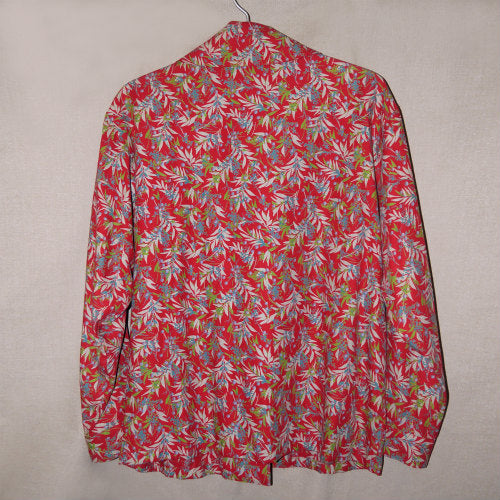 Old Dior ボタニカル柄ブラウス（赤）