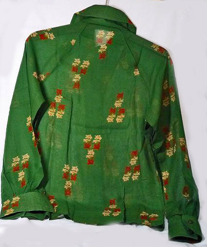 Old Dior 花柄ブラウス（緑）