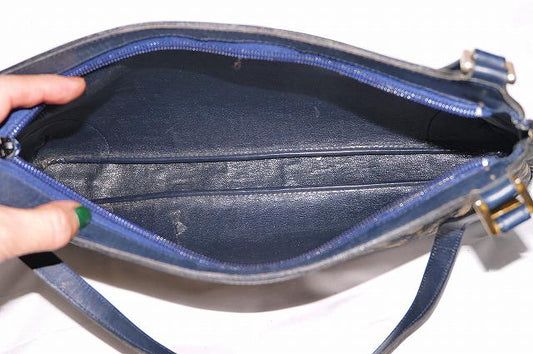 OLD Dior トロッター紺 肩掛けハンドバック