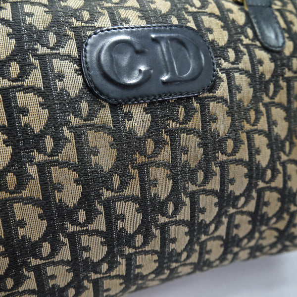 OLD Dior　トロッター柄 CDロゴボストン（青/中）