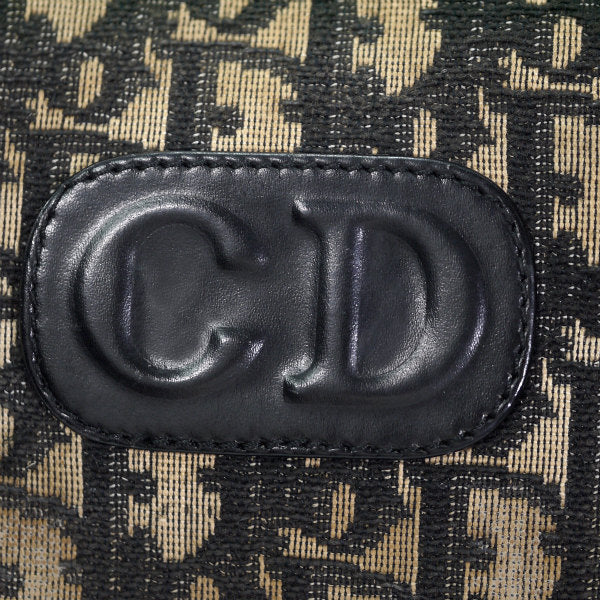 OLD Dior　トロッター柄 CDロゴボストン（青/中）