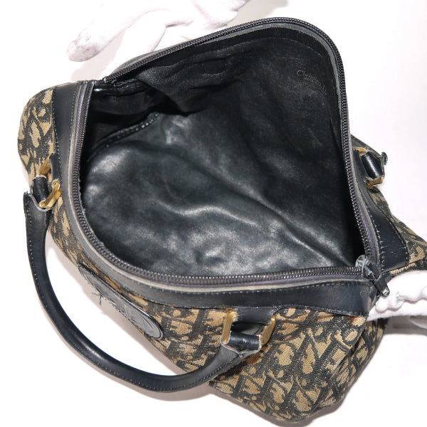 OLD Dior　トロッター柄 CDロゴボストン（青/中）