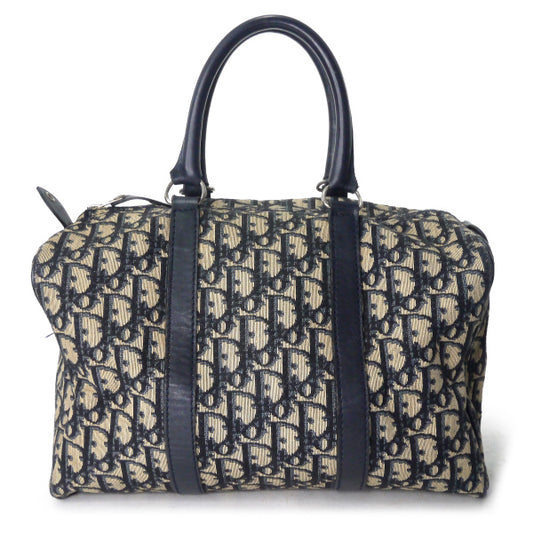 OLD Dior　トロッター柄 定番ボストン（青/中/平行ライン）