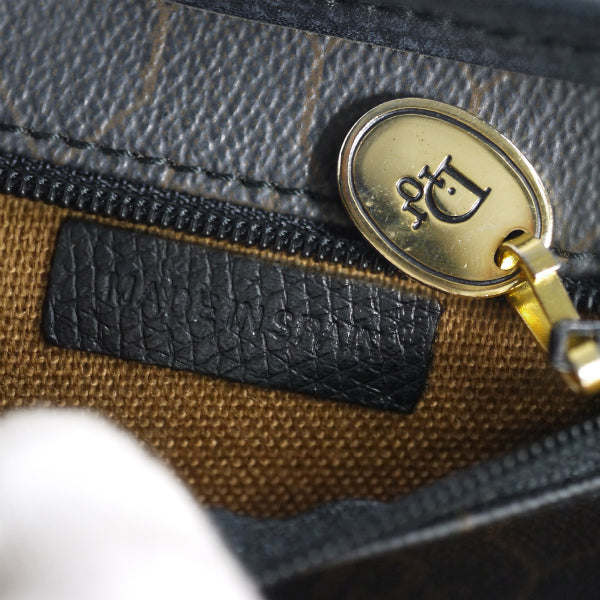 OLD Dior　ハニカム柄ミニショルダーバッグ（黒）