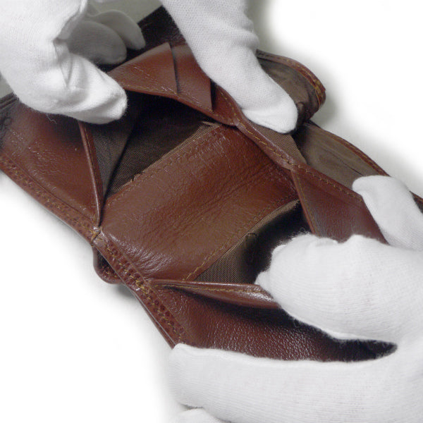 OLD Dior　２つ折れ財布　本革茶系