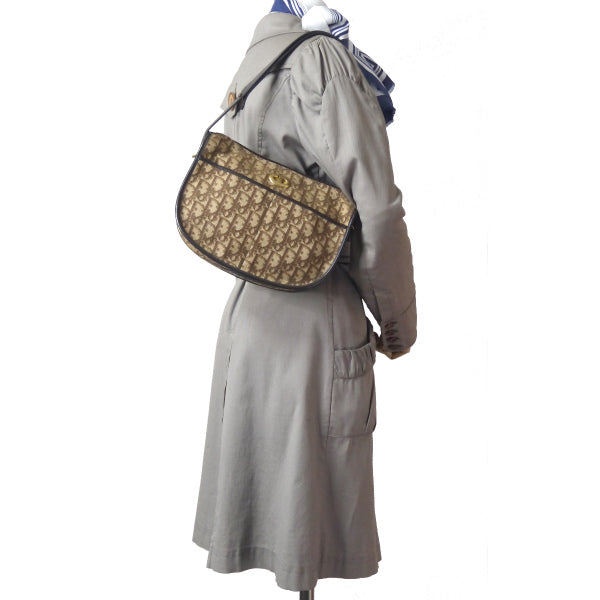 Old Dior　トロッター半円２WAYショルダー（茶）