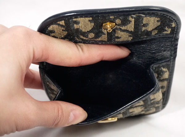 Old Dior　トロッター柄小銭入れ（紺）