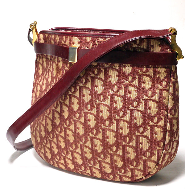 Old Dior　＜訳あり＞トロッター柄ショルダー（赤）