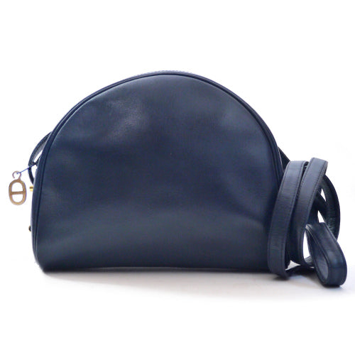 Old Dior　斜めがけ総皮ポシェット（紺）