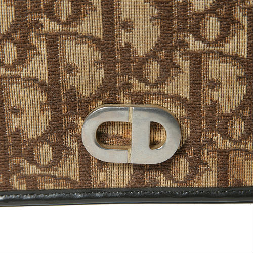 OLD Dior 　茶トロッター チェーン クラッチショルダー