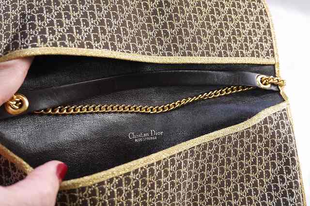C.Dior　ゴールドチェーンクラッチ