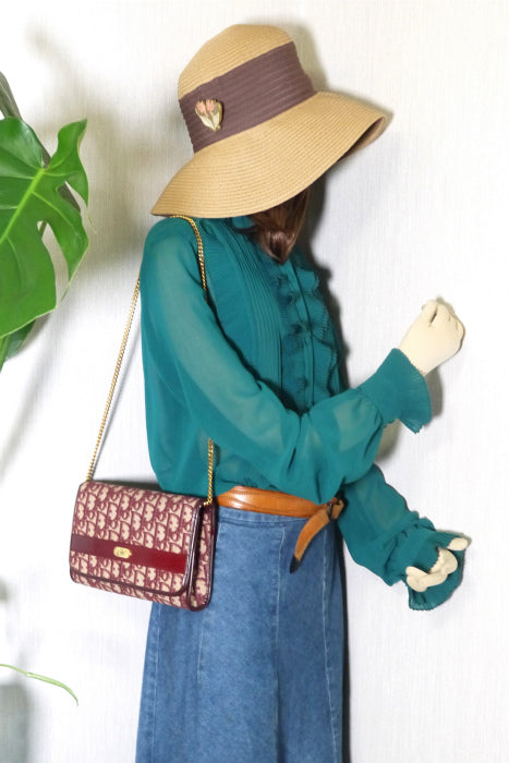 OLD Dior 　赤トロッター チェーン クラッチショルダー