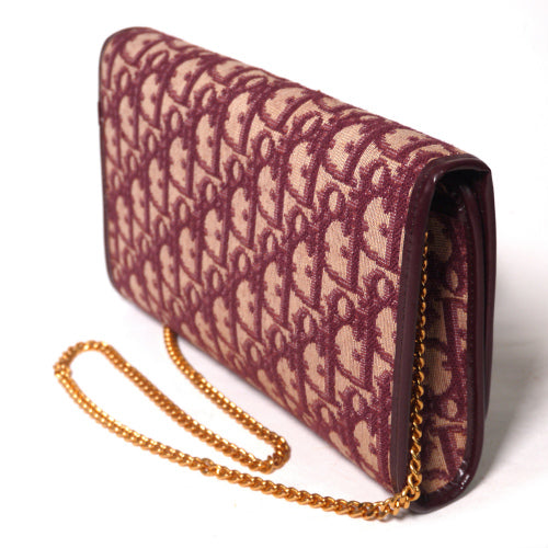 OLD Dior 　赤トロッター チェーン クラッチショルダー