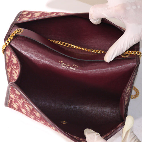 OLD Dior 　赤トロッター チェーン クラッチショルダー