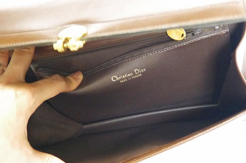 Old Dior　2Wayショルダー(茶　総皮）