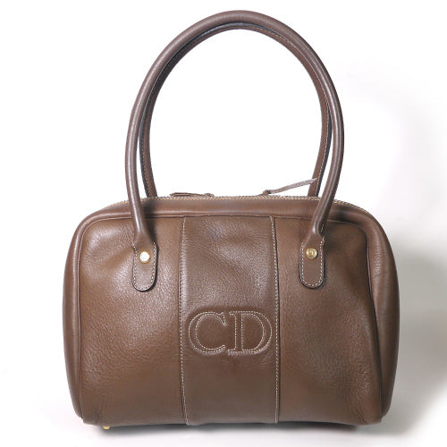 C.Dior　 総皮ミニボストンバッグ（茶）