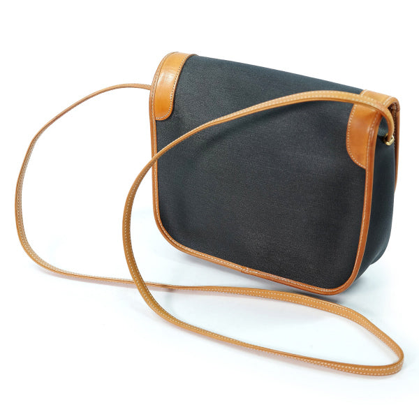 OLD Dior　異素材コンビ バイカラーショルダー(黒×キャメル）