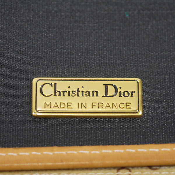 OLD Dior　異素材コンビ バイカラーショルダー(黒×キャメル）