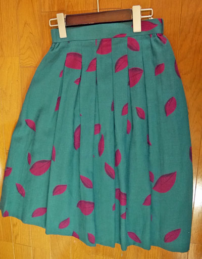 OLD Dior 緑 葉っぱ柄ヴィンテージスカート