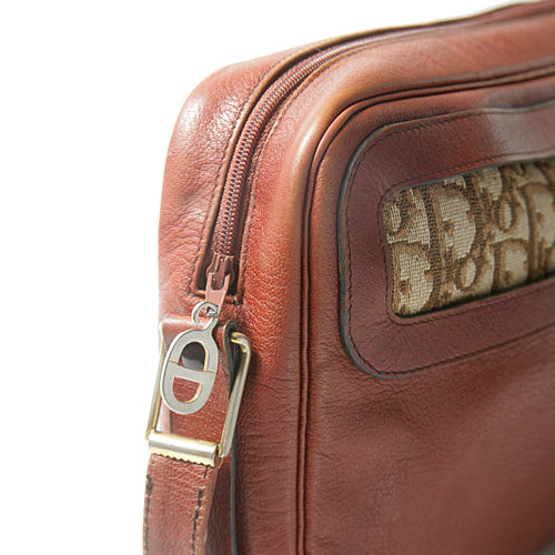 Old Dior　総革トロッター柄ショルダー（茶）