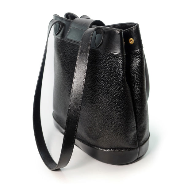 OLD Dior 大型レザー縦長トートバッグ（黒）