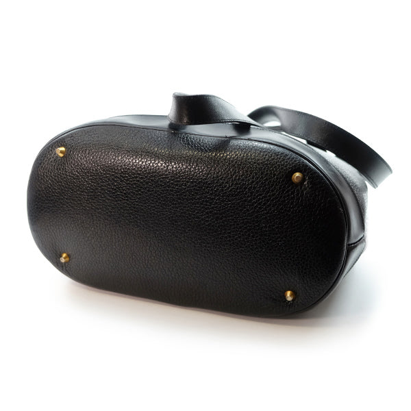 OLD Dior 大型レザー縦長トートバッグ（黒）