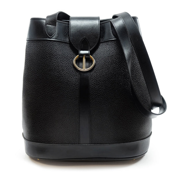 OLD Dior 大型レザー縦長トートバッグ（黒）