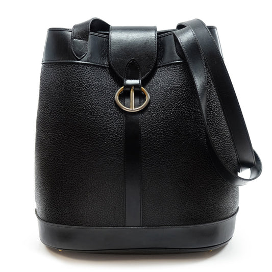 OLD Dior 大型レザー縦長トートバッグ（黒）