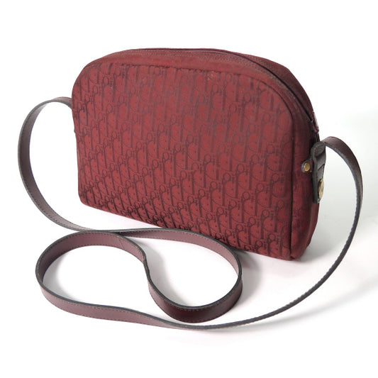 OLD Dior トロッター柄 半円斜め掛けショルダー（赤）