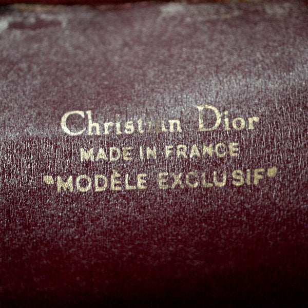 OLD Dior トロッター柄 半円斜め掛けショルダー（赤）