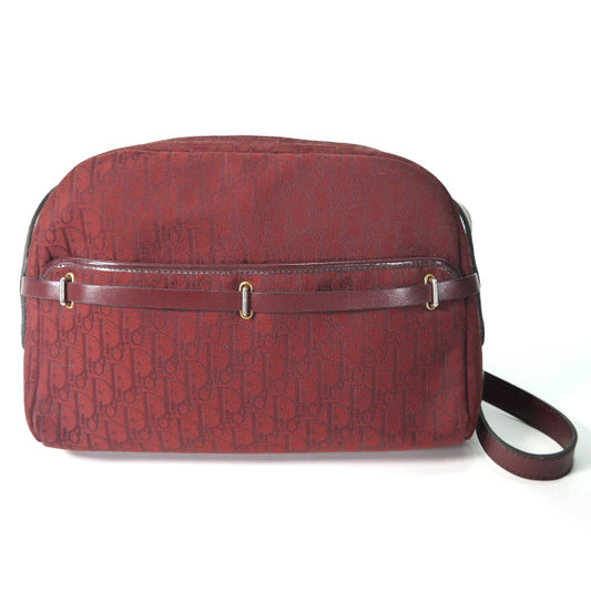 OLD Dior トロッター柄 半円斜め掛けショルダー（赤）