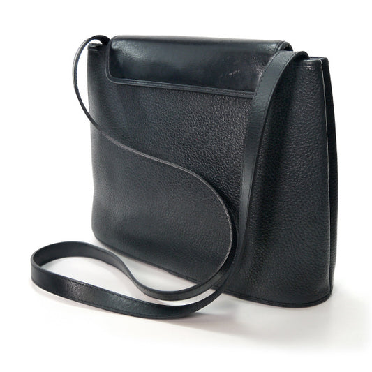 OLD Dior 型押しレザースクエアショルダー（黒）