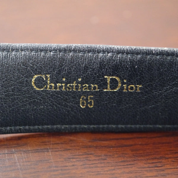 Old Diorロゴバックル トロッター柄ベルト（紺）