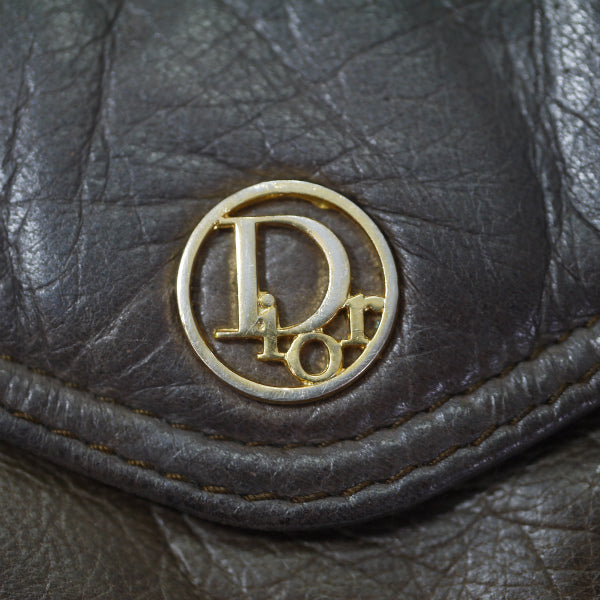 OLD Dior　ラム革コインケース（濃茶）