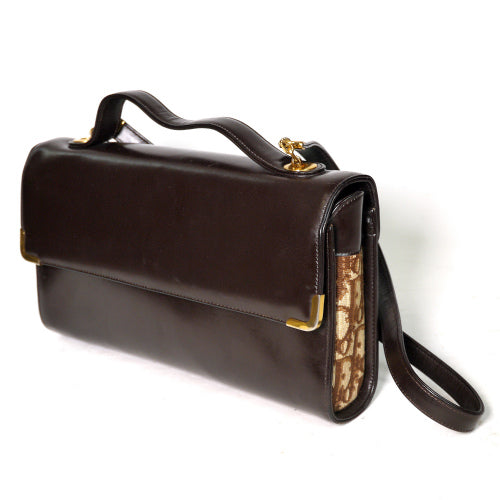 Old Dior　２Way総革　クラッチ＆ショルダー（濃茶）