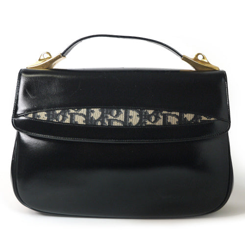 Old Dior　がま口財布付きハンドバッグ（黒）
