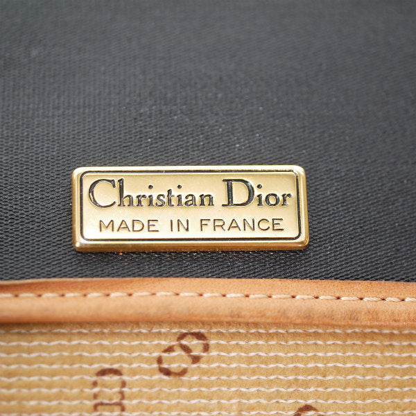 OLD Dior　異素材コンビ ミニポシェット(黒×キャメル）