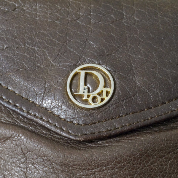 OLD Dior　ラム革マルチケース/ポーチ（濃茶）