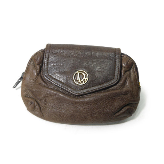 OLD Dior　ラム革マルチケース/ポーチ（濃茶）