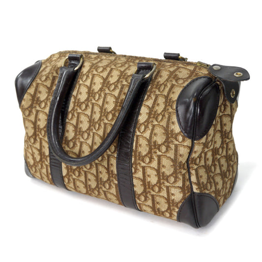 OLD Dior トロッター柄 定番ミニボストン（茶）